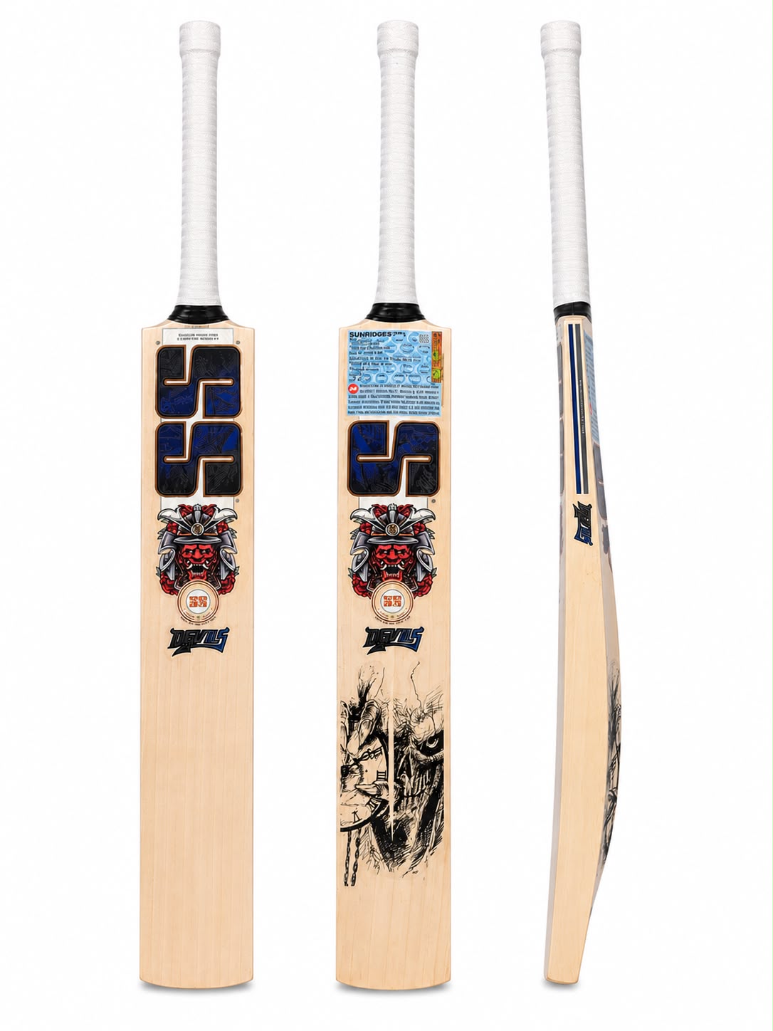 SS Devils bat (Blue) Kashmir Willow Cricket Bat –SH
