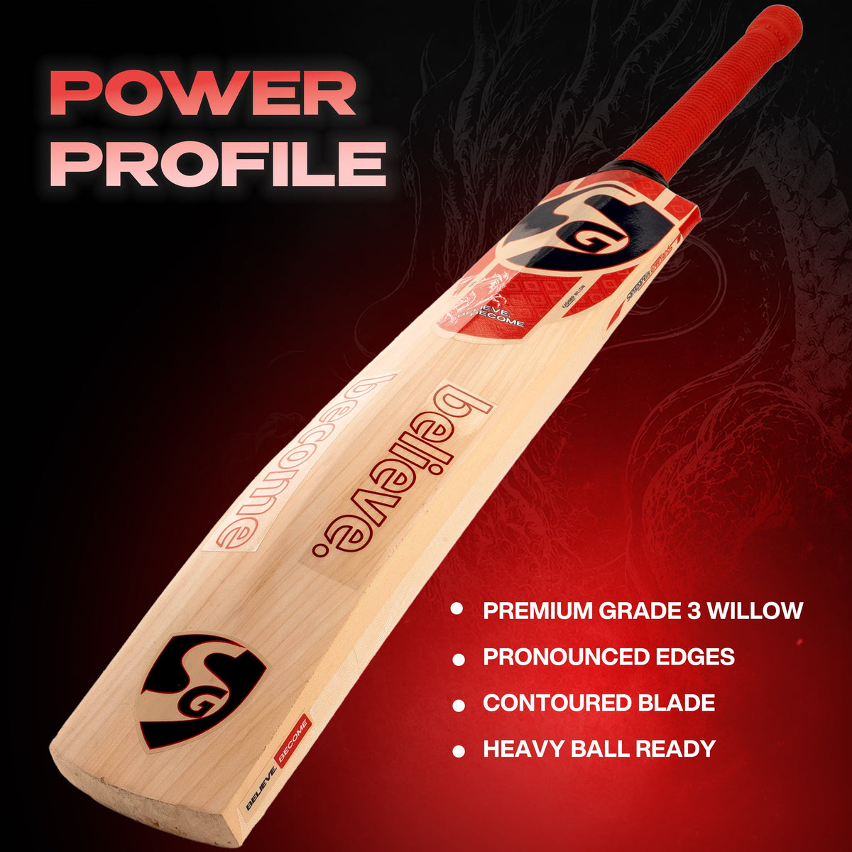 SG KLR Spark Kashmir Willow Cricket Bat – Full Size SH