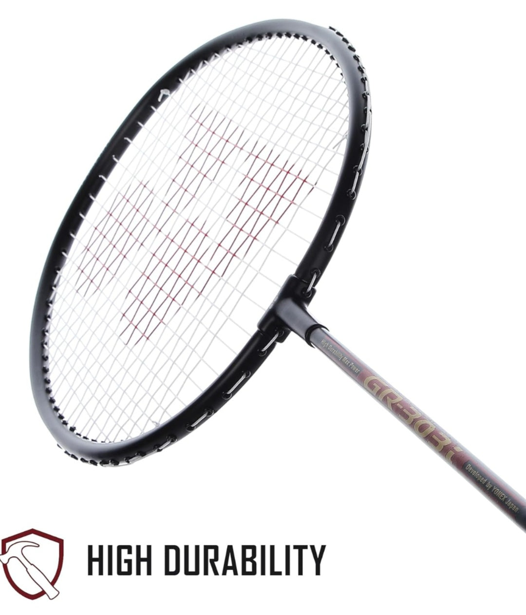 Yonex GR 303i Black Aluminium Badminton Racquet with Full Cover(Made in India)
