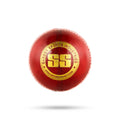 SS County Alum Tanned Red Leather Cricket Ball – Standard Size