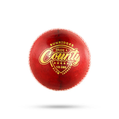 SS County Alum Tanned Red Leather Cricket Ball – Standard Size