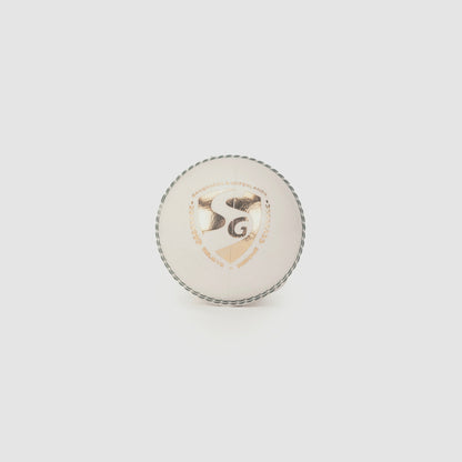 SG Super 50 White Leather Cricket Ball – Standard Size