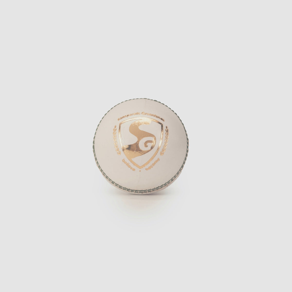 SG Shield 30 White Leather Cricket Ball – Standard Size