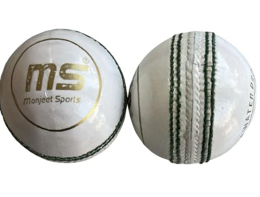 M.S Tournament White Ball Leather Cricket Ball