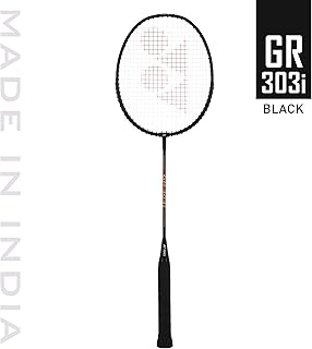 Yonex GR 303i Black Aluminium Badminton Racquet with Full Cover(Made in India)