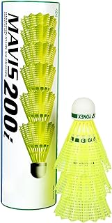 Yonex Mavis 200i Nylon Shuttle Cock, Pack of 6 (Yellow)