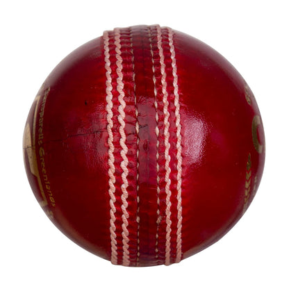 SG Club Cricket Balls | Colour: Red | Pack Size: Pack of 1 | Water-Resistant Leather Ball | Suitable for Practice Game | Tournament Game Cork