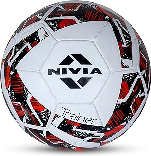 Nivia Trainer Football, Rubberized Stitched Football,32 Panel,Suitable for Hard Ground Without Grass,Training Football,Football for Men & Women,Size - 5...