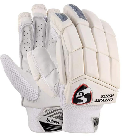 SG Leather Cricket Litevate White RH Batting Gloves