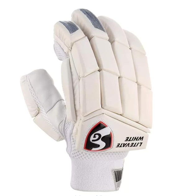 SG Leather Cricket Litevate White RH Batting Gloves