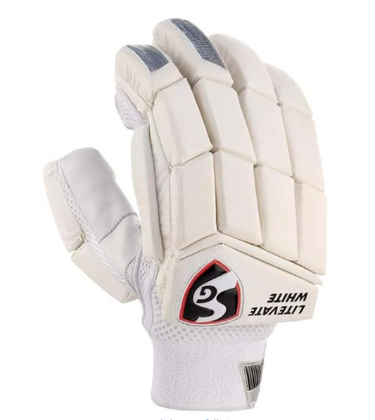 SG Leather Cricket Litevate White RH Batting Gloves