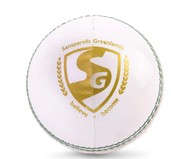 SG Club White Youth Leather Cricket Ball