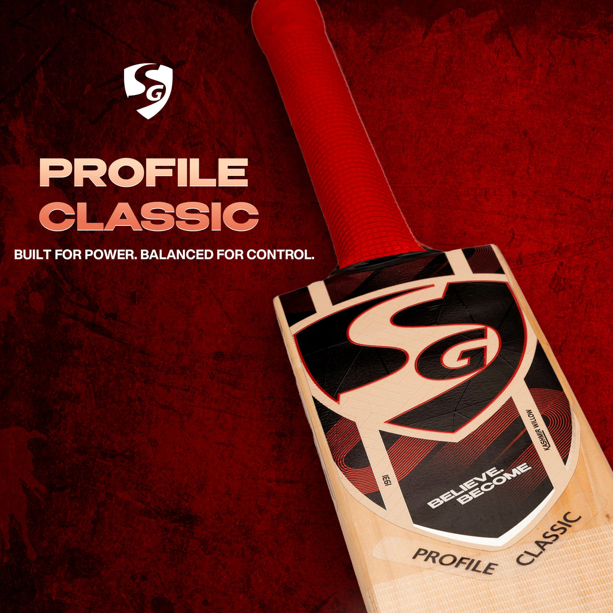 SG Profile Classic Kashmir Willow Cricket Bat – Full Size SH