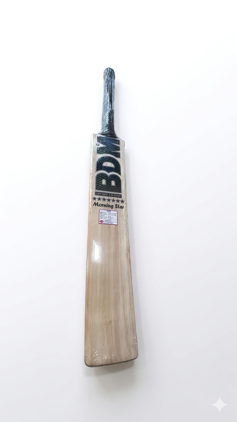BDM Morning star bat nurtured english Willow Cricket bat
