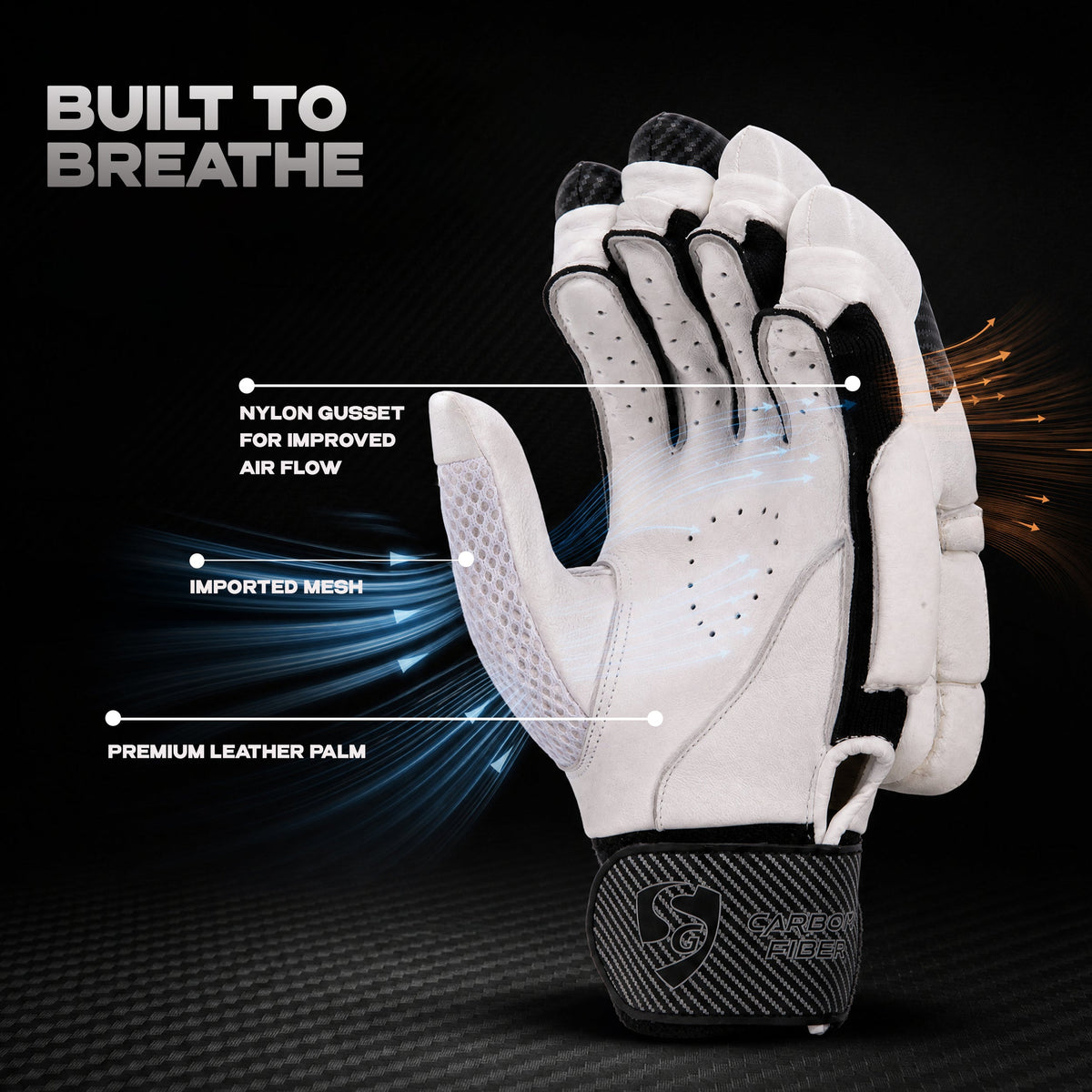 SG Test Carbon Batting Gloves